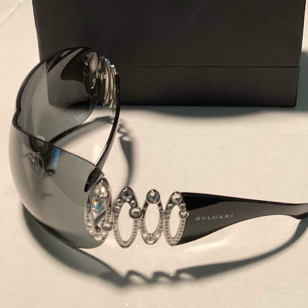 BULGARI | strass-edge shields with swarovski crystals